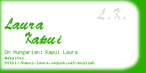 laura kapui business card
